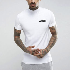 Camiseta de gimnasio para hombre, de secado rápido, transpirable, 100% poliéster, logotipo personalizado, patrón sólido OEM, manga corta, estilo de punto - Product Image 5