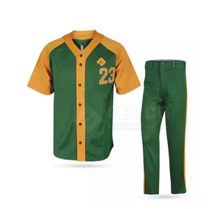Vêtements de sport Derniers modèles Uniforme de baseball pour les jeunes Uniforme de baseball de couleur unie respirante - Product Image 1