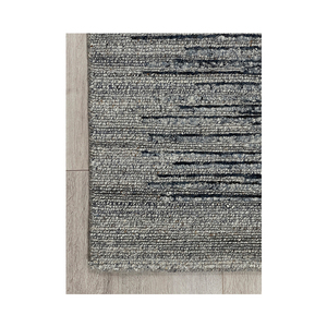 Tapis en laine noué à la main de qualité supérieure, gris bleu, motif floral moderne, poils moyens, lavable, antidérapant, pour la maison et le bureau - Product Image 3