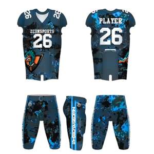 เสื้อเจอร์ซีย์ฟุตบอลอเมริกันคุณภาพสูง ODM ชุดกีฬาดีไซน์หมายเลขทีมพร้อมอุปกรณ์อเมริกันฟุตบอล - Product Image 4