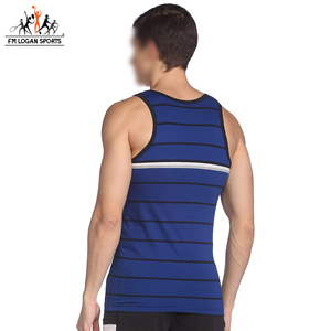 Blue Color Lined Stylish Premium Quality Breathable <b>Men</b> <b>Stringer</b> <b>Vest</b> Customize Design <b>Men</b> <b>Stringer</b> <b>Vest</b> BY FM LOGAN SPORTS - Product Image 2