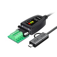 DTECH 1,5 m USB A Tipo C a RS232/422/485 Serial Macho DB9 Adaptador Convertidor Cable con Indicadores LED