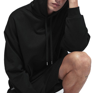 Sweat-shirts à capuche décontractés pour hommes en coton, à col à cordon, à manches longues, en gros du fabricant - Product Image 2