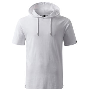 เสื้อฮู้ดแขนสั้นสไตล์ฤดูร้อนสำหรับผู้ชาย ผลิตจากผ้าเนื้อนุ่ม ระบายอากาศได้ดี ออกแบบมาเพื่อการสวมใส่สบายๆ แบบลำลอง ไม่มีแบรนด์ น้ำหนักเบา - Product Image 6