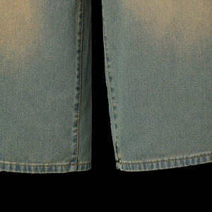 2025 vente en gros respirant de haute qualité hommes Vintage lavé respirant Denim jambe large coupe ample genou longueur jean Shorts - Product Image 5