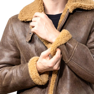 2026 New Fashion Genuine Leather <b>Canvas</b> <b>Jacket</b> <b>Men</b> Autumn Winter Casual Zipper Eco-Friendly Waterproof Windproof High Street - Product Image 6