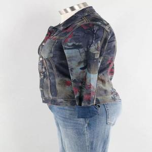 Veste en jean réversible pour femme, logo personnalisé, manteau d'hiver en coton bleu délavé à séchage rapide - Product Image 6