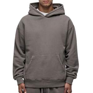 Wholesale Vintage Acid Washed <b>Men's</b> Hoodies 100% Cotton Custom Logo Hoodies Oversized Drop Shoulder Pullover Blank Streetwear - Product Image 3