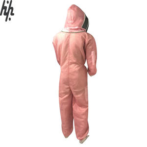 Beekeeping Three Layer <b>Mesh</b> Ultra Ventilated Round Veil Suit in pink Color (Free <b>Gloves</b>) - Product Image 4