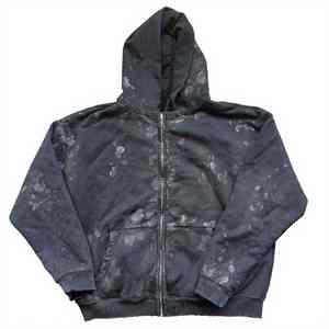 Sudadera con capucha Fabricantes Personalizado French Terry 100% algodón Oversized Vintage Acid Wash Ripped Sudadera con capucha desgastada - Product Image 1