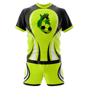 Meilleures ventes : Tenues de rugby personnalisables avec nom d'équipe – Ensembles uniformes à manches courtes de haute qualité, confortables, respirants et anti-humidité - Product Image 2