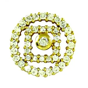 จี้เพชรสีเหลืองทองรูปรัศมีทรงกลมสุดหรูเครื่องประดับสำหรับทุกเพศ - Product Image 3