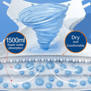 Échantillons Gratuits Prix de Gros Qualité Importée 4 Tailles 5000ml Couches Jetables Imprimées 3D Anti-Fuite en Tissu Non Tissé pour Adultes - Product Image 3