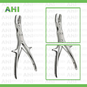 คีมตัดกระดูกแบบ Luer Stille ชนิดคอมพาวด์แอคชั่น ปลายโค้ง ขนาด 10 มม. ความยาว 220 มม. สำหรับศัลยกรรมกระดูกและข้อ ทำจากสแตนเลส ผลิตในปากีสถาน - Product Image 4