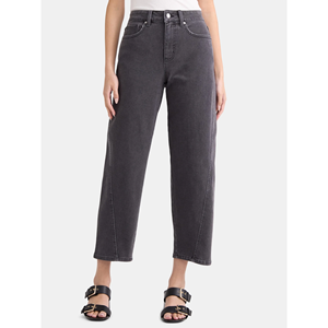 กางเกงยีนส์ทรงหลวมสำหรับผู้หญิงกางเกงผ้าเดนิมสำหรับฤดูใบไม้ผลิเอวสูงทำจากผ้าคอตตอน100% ดีไซน์ตามสั่ง - Product Image 2