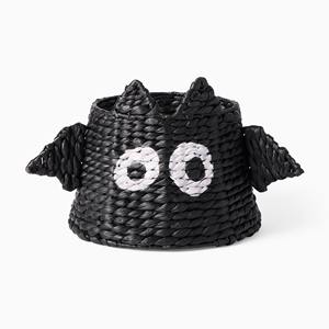 Cesta de almacenamiento con forma de araña para decoración de habitación infantil con temática de Halloween, cestas trenzadas de jacinto de agua - Product Image 4