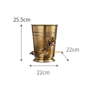 Seau à glace à vin et à bière en plaqué or antique pour la fête seau à vin à boire au champagne meilleure vente seau de bar à logo personnalisé - Product Image 1