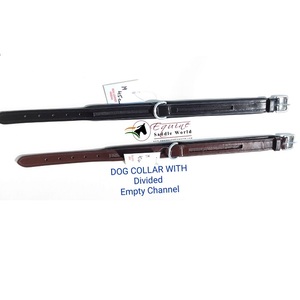 Harnais pour chien de luxe de haute qualité vide canal divisé en cuir avec rembourrage doux matériel métallique en laiton ajustement confortable - Product Image 1