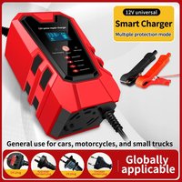 Chargeur de batterie automobile universel 12V 6A à impulsions pour batteries au plomb-acide, chargeur de maintien, chargeur de batterie de voiture 12V