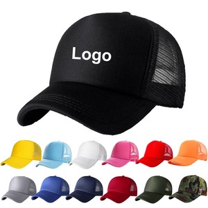 Gorras de camionero de 5 paneles personalizadas de alta calidad al por mayor, gorras transpirables unisex ajustadas en blanco para equipos de béisbol, fútbol y Deportes - Product Image 3