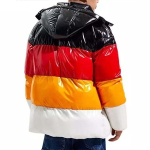 <b>Winter</b> Men's Hooded Puffer Jacket Canvas Polyester/Nylon High Street Style Waterproof Breathable Sportswear - Product Image 5
