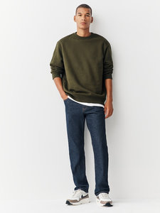 OEM Nuevo diseño elegante Hombres Sudadera de cuello redondo Jersey de manga larga Casual Plain Fleece Top Ropa deportiva cómoda - Product Image 3