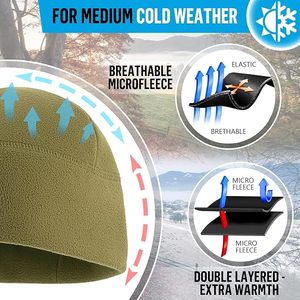 Bonnet d'hiver épais et chaud bonnet en laine doublée de polaire unisexe design tricoté doux parfait pour la randonnée, les voyages et les vêtements d'hiver décontractés - Product Image 3