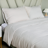 Housse de couette en coton de bambou, couleur personnalisée, certifiée OEKO, taille Queen, haute qualité, 300TC, ensemble de draps jetables