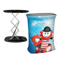 Tongjie Tables de promotion pop-up portables personnalisées Comptoirs pliables Cadre en aluminium pour les événements publicitaires Salons professionnels