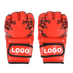 Gants en cuir originaux de combat MMA professionnels gants de MMA lourds équipement de boxe gants d'entraînement personnalisés - Product Image 2