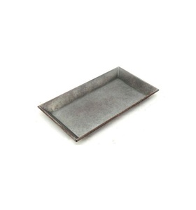 Bandeja de Metal para servir alimentos de último diseño, bandeja de postre de lata galvanizada de forma Rectangular de Calidad exclusiva, hecha en India, elegante servicio - Product Image 1