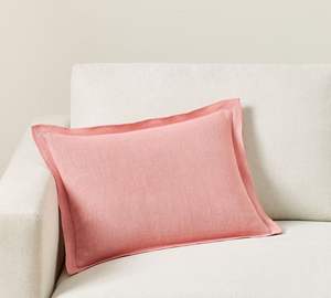 Oreiller et housses de coussin en lin 100% de style européen en coton tissé pour décor de salon solide et élégant pour un usage domestique - Product Image 5