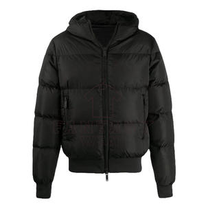 Wholesale Oversize <b>Black</b> Custom Oversized Baggy Fit Cropped Padded Warm Lining Waterproof <b>Windbreaker</b> Puffer Bubble Jacket - Product Image 1