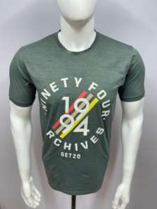 Trendy <b>White</b> Cotton Graphic Design T-<b>Shirt</b> for Men Casual <b>Short</b> <b>Sleeve</b> Round Neck Printed Clothing Made of Polyester/Cotton - Product Image 4