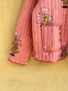 Chaqueta Acolchada Reversible de Algodón, Abrigo Bohemio con Estampado de Bloques Hecho a Mano, Ropa Exterior Floral para Mujer, Regalo de Navidad para Familiares y Amigos - Product Image 5