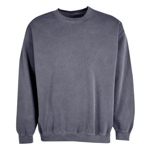 Sweat-shirt lavé à l'acide de qualité supérieure 400 grammes sweats en coton pour hommes pull col rond Streetwear sweat - Product Image 3
