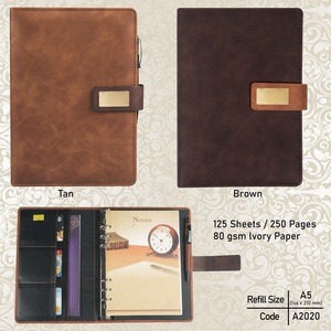 <b>Personalised</b> PU Leather Journal Handmade A4/A5/A6 Notebook <b>Sketchbook</b> Diary with Pen Holders for Education and Travel - Product Image 5