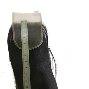 Línea fina para el pelo, cutícula de encaje transparente, 5x5, cierre de hueso, cabello humano vietnamita liso, encaje suizo HD, precio al por mayor - Product Image 1