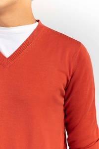 Vente d'automne chaude logo personnalisé grande taille à manches longues col en V motif respirant pull pour hommes - Product Image 6