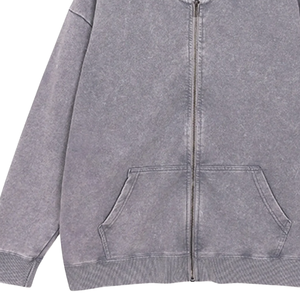 เสื้อฮู้ดซิปผู้ชายแบบใหม่ ขายส่ง ผ้าฝ้ายฟลีซ ซิปเต็มตัว พิมพ์โลโก้ตามสั่ง เสื้อฮู้ดซิปสำหรับฤดูหนาว สวมใส่สบายๆ - Product Image 4