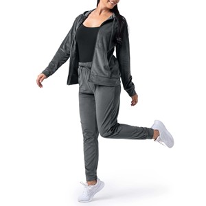 Vente en gros de survêtement en velours pour femmes, survêtement de jogging, survêtement deux pièces pour femmes, survêtement 2 pièces en velours pour femmes - Product Image 6