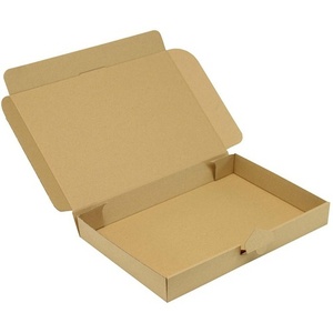 Single-Wall Corrugated Board <b>Folding</b> Box 338x230x42mm Dimensions C4 1.2E Brown Snap Closure TRANSPAK Pack Size Paper Media <b>Boxes</b> - Product Image 1