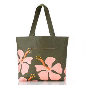 Sac fourre-tout personnalisé <span class=keywords><strong>en</strong></span> Tyvek imperméable et réutilisable, grand format, pour la plage, les courses, style hawaï<span class=keywords><strong>en</strong></span>, <span class=keywords><strong>en</strong></span> papier Tyvek Dupont avec fermeture éclair et motif floral - Product Image 4