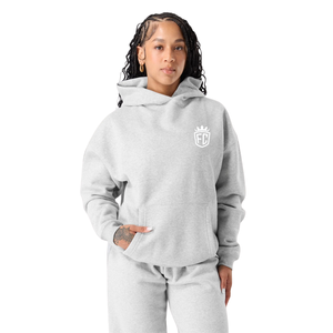 Sudadera con Capucha Gris para Mujer, Suave Felpa, con Bolsillo Canguro, Cómoda, Informal, Estilo Urbano, Manga Larga - Product Image 1