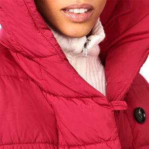 Veste d'hiver matelassée pour femme, de haute qualité, personnalisée, en tricot, imperméable, coupe-vent, respirante, avec fermeture éclair et capuche - Product Image 2