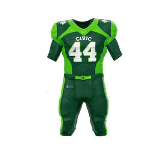 Nuevo último diseño Jóvenes y adultos Uniforme de fútbol americano Técnica de sublimación de manga corta Precio al por mayor - Product Image 2