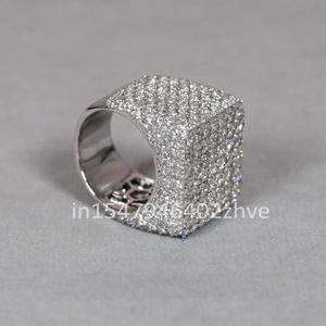 Impresionante nueva llegada de los hombres de 14kt oro blanco Hip Hop joyería laboratorio cultivado diamantes VVS claridad para bodas fiestas fábrica al por mayor - Product Image 5