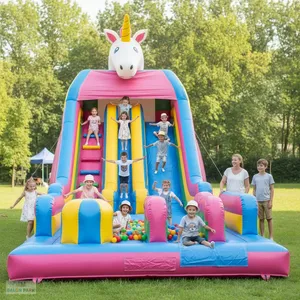 Tobogán Inflable Gigante de Unicornio para Exteriores, Equipo de Entretenimiento - Product Image 4
