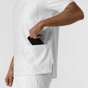 <b>Doctor</b> Uniforms Short Sleeve V-neck Tops Pocket Pants Scrubs <b>Set</b> Clothes Men Best Rate Uniform - Product Image 6