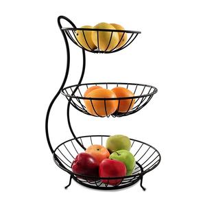 Ensemble de bols élégants en fil métallique, organisateur de rangement de cuisine stylé, multifonctionnel pour comptoir, fruits, pain, légumes - Product Image 4